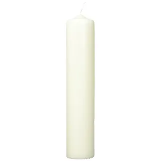 Rayher 3140396 Stumpenkerze, creme, rund, Länge 30 cm, 6 cm ø,100% Paraffin, RAL-Gütezeichen, Rundkerze, Taufkerze, Kommunionkerze, Kerzenrohling zum Verzieren und Basteln