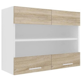 VCM Küchenschrank Breite 80 cm Matt Glastür Hängeschrank Esilo