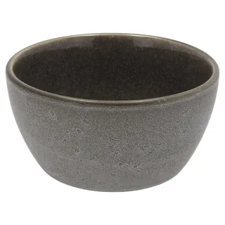 BITZ Schüssel, Schale, Müslischale, Snackschale aus Steingut, 12 cm im Durchmesser, grau/grau