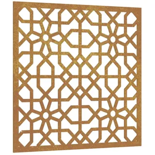 vidaXL Garten-Wanddeko 55x55 cm Cortenstahl Maurisches Design