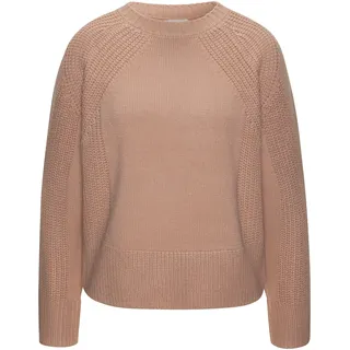 LASCANA Strickpullover mit Grobstrick-Details, Damen Pullover mit Rundhals, braun