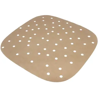Guardini, Set mit 100 quadratischen perforierten Blättern, 22 x 22 cm, ideal für Luftfritteuse, Antihaft-Papier, Einweg, Linie Air Fryer