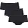 Basic Midi 3P Briefs Schwarz 40