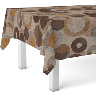 Martina Home Wachstuchtischdecke Tambre, 260 x 140 cm, Braun