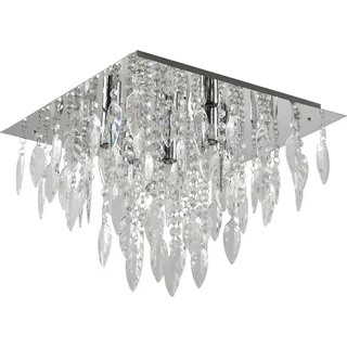 Kronleuchte CRIS 10.064.42.05.01 Ø42CM Chrom pol., klar mit Besätzen - Silber