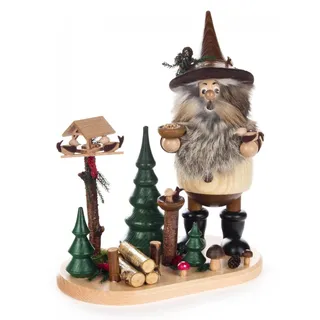 Räuchermann Wichtel Vogelfreund Höhe 25cm NEU Rauchmann Räucherfigur Rauchfigur