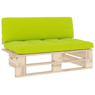 Outdoor-Mittelsofa Paletten Imprägniertes Kiefernholz - Grün, Bunt