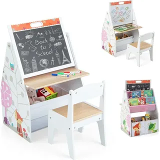 Kinder-Kunststaffelei & Schreibtisch-Set mit Magnettafel