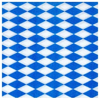 Papstar Servietten, 1-lagig 1/4-Falz 33 cm x 33 cm "Bayrisch Blau"