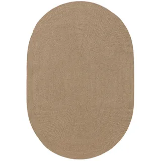 benuta Nest Outdoorteppich Nandi Beige 120x170 cm , Textil , Uni , Oval , 120x170 cm , Care & Fair , wasserabweisend , Teppiche und Böden, Teppiche, Outdoorteppiche