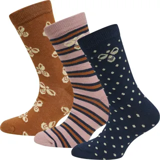 3er Pack hummel hmlALFIE Socken Kinder 1009 - black iris 24-27 - Schwarz