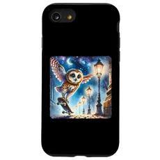 Hülle für iPhone SE (2020) / 7 / 8 Owl Skateboarding Under Starlit Evening Sky Skateboard