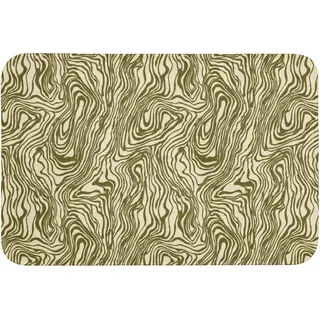 OnlyWow Badematte Abstrakt - Marmor - Grün Badvorleger 90x60 cm , Dunkelgrün , Textil , Füllung: Polyurethan (Pur) , Rechteckig , 90x60 cm , Heimtextilien, Badtextilien, Badematten