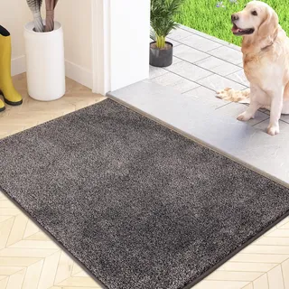 FCSDETAIL Schmutzfangmatte Innen 50 x 80 cm, rutschfeste Maschinenwaschbare Fußmatte, Sauberlaufmatte, Eingangstürmatte mit Wasserabsorbierenden, Fussmatte für Hund, Eingang, Haustür & Flur