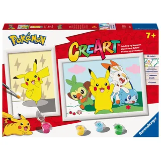 Ravensburger CreArt 23850 - Pokémon Set - Malen nach Zahlen Pokémon für Kinder ab 7 Jahre [Amazon Exklusiv]