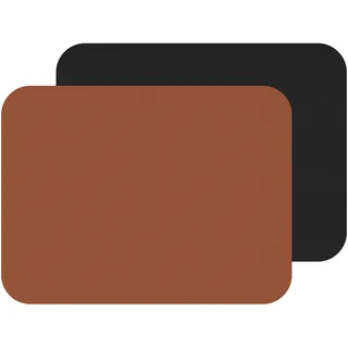 FREEFORM 2er-Set Tischsets FLEXIMAT 46 x 33 cm zweifarbig cognac / schwarz