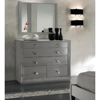 Kommode Holz Designer Kommoden Schrank Regal Modern Sideboard Kommodenschrank - Grau