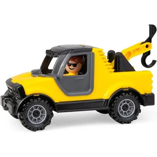 Lena® Truckies Abschleppwagen – 20 cm Spielzeugauto mit Stahlachsen, Abschlepphaken & Spielfigur – Robustes Fahrzeug für drinnen & draußen – Ab 2 Jahren – TÜV Zertifiziert – Made in Europe