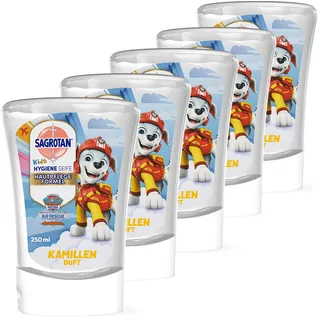 Sagrotan Kids No-Touch Nachfüller Kamille – Für den automatischen Seifenspender – 5 x 250 ml Handseife