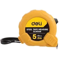 Deli Tools Steel Measuring Tape 5m/19mm (yellow)