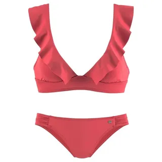 JETTE JETTE, Triangel-Bikini mit Volant, rot