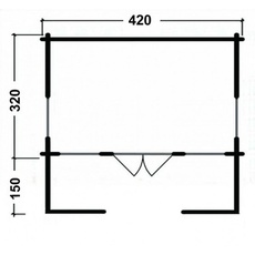 Bild von Clockhouse-Oxford 44 4,2 x 3,2 m natur