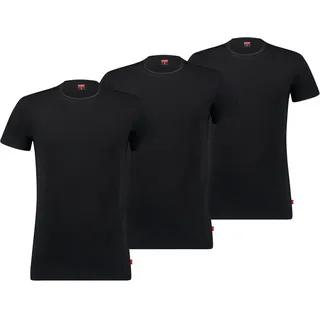 Levi's T-Shirt Herren 3er Pack Bequem sitzend schwarz S