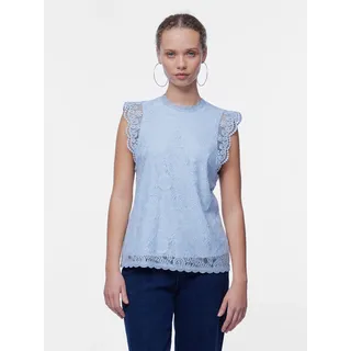 pieces Spitzentop »PCOLLINE«, blau