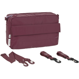 Lässig Baby Kinderwagenorganizer Umhängetasche Kinderwagentasche inkl. Kinderwagenbefestigung/Casual Buggy Organizer Bag deep red