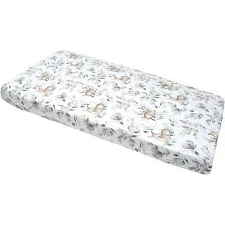 Medi Partners Spannbettlaken 60x120 Baby Bettlaken Kinderbett Spannbetttuch 100% Baumwolle - Fitted Kinder Sheet Bettwäsche Babymatratze Schlafsack Babybett (Kitz und Eichhörnchen)