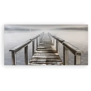 Casablanca by Gilde Casablanca 3D Ölbild - Bild XXL - Bootssteg mit Aluminium Elementen - 150 x 75 cm