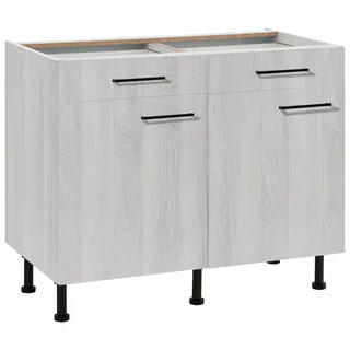 WIHO KÜCHEN Unterschrank Nisos 100 x 58 x 86,5 cm Weiß