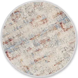 Astra »Gravina 231« rund 8 mm Höhe seidiger Schimmer durch Viskose, Hoch Tief Struktur, Wohnzimmer,