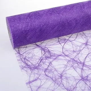 Deko AS - Sizoweb Tischband - 25 Meter Rolle + 100 Deko Sterne in Gold Gratis (20cm Breite, Flieder)