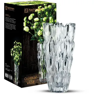 Nachtmann Glasvase 26 cm, Quartz, 88332, Vase aus Kristallglas, Blumenvase Tischdeko, spülmaschinenfest