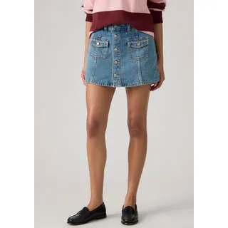 Skort LEVI'S "BUTTON FRONT SKORT", Damen, Gr. 30, work for it no dp, Web, Obermaterial: 100% Baumwolle, regular fit ca. Mitte Oberschenkel, Röcke Skort, mit praktischen Taschen