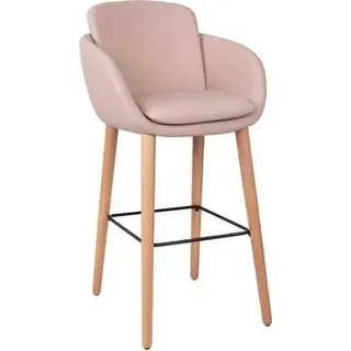 Barstuhl Barhocker Beige Kunstleder Design Barstühle Bar Hocker Stühle Hocker - Beige