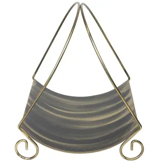 HowHomely Deko Holzkorb Easy schwarz gold - Gold