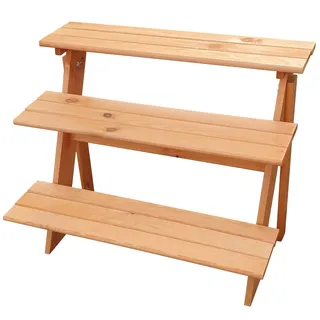 promadino Blumenständer »Blummentreppe«, BxTxH: 78x55x62 cm, braun