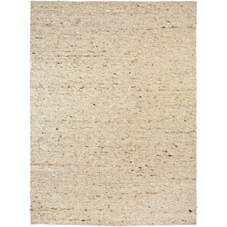 Linea Natura Handwebteppich , Beige , Textil , Uni , rechteckig , 90x160 cm , für Fußbodenheizung geeignet, beidseitig verwendbar, in verschiedenen Größen erhältlich , Teppiche Und Böden, Teppiche, Schafwollteppiche