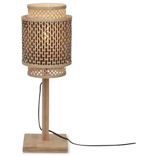 Good & Mojo Tischleuchte , Naturfarben, Schwarz , Holz , Bambus , 45 cm , LED-Leuchtmittel austauschbar , Lampen & Leuchten, Innenbeleuchtung, Tischlampen, Tischlampen