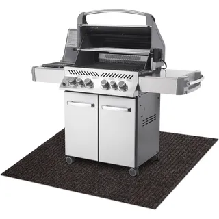 Grillschutzmatte GIN 7053 für die Terrasse, draussen - braun braun 100x150 cm - Braun