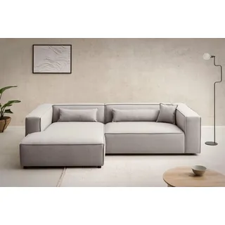 LeGer Home by Lena Gercke Ecksofa »PIARA XXL, Big-Sofa, Cord, Leinenoptik o. Strukturstoff, L-Form« wahlweise Ottomane rechts/links, Kedernaht, extra tiefe Sitzfläche,