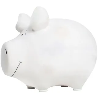 Spardose Schwein - blanko, weiß, Keramik, klein