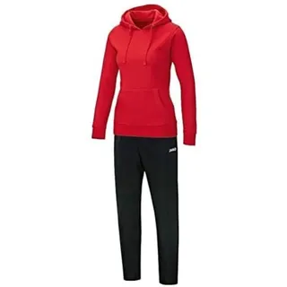 JAKO Damen Jogginganzug Freizeit Team mit Kapuzensweat, rot, 34, M9533