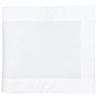 TupTam Bettumrandung Babybett 3D Mesh Nestchen – Gitterstäbe Schutz Netz 2er, Farbe: Weiß, Größe: ca. 128 x 30 cm (für Babybett 140x70)