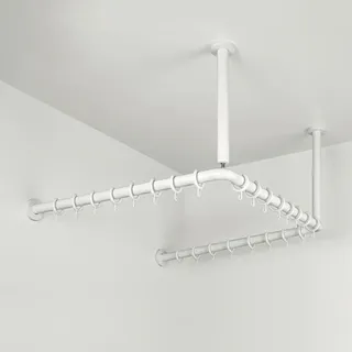 pba Duschvorhangstange U-Form 1000 cm