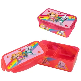 p:os PAW Patrol Brotdose für Kinder - Lunchbox mit 2 herausnehmbaren Einsätzen, robuste Kunststoff Brotbox mit 4 Clip-Verschlüssen - kindgerecht für Schule und Kindergarten