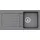Typos D-100S A links Einbauspüle grau/cristalite Drehknopfventil 860 x 435 mm