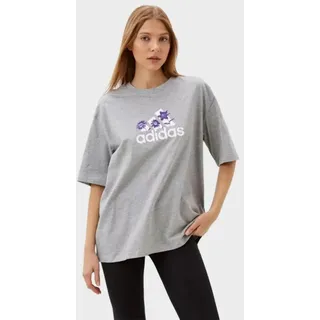 adidas Damen Flower Pack Badge of Sport Tee T-Shirt, medium Grey Heather, XS